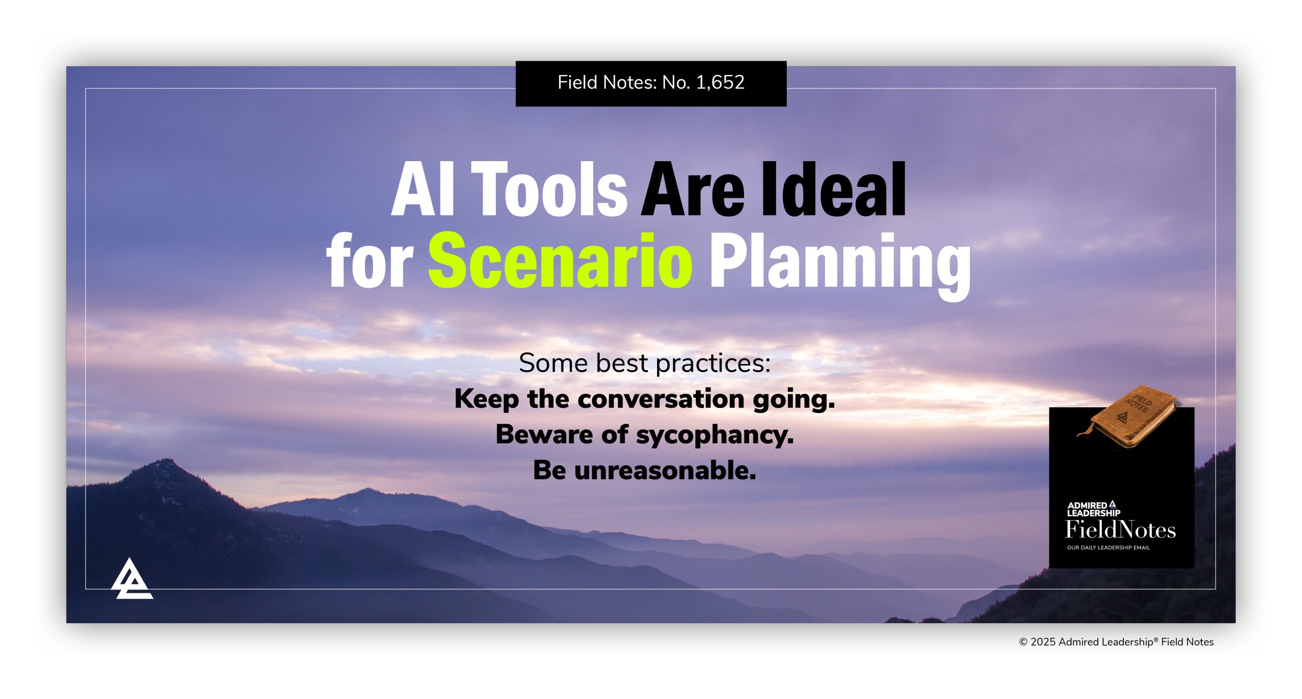 AI Tools Are Ideal for Scenario Planning