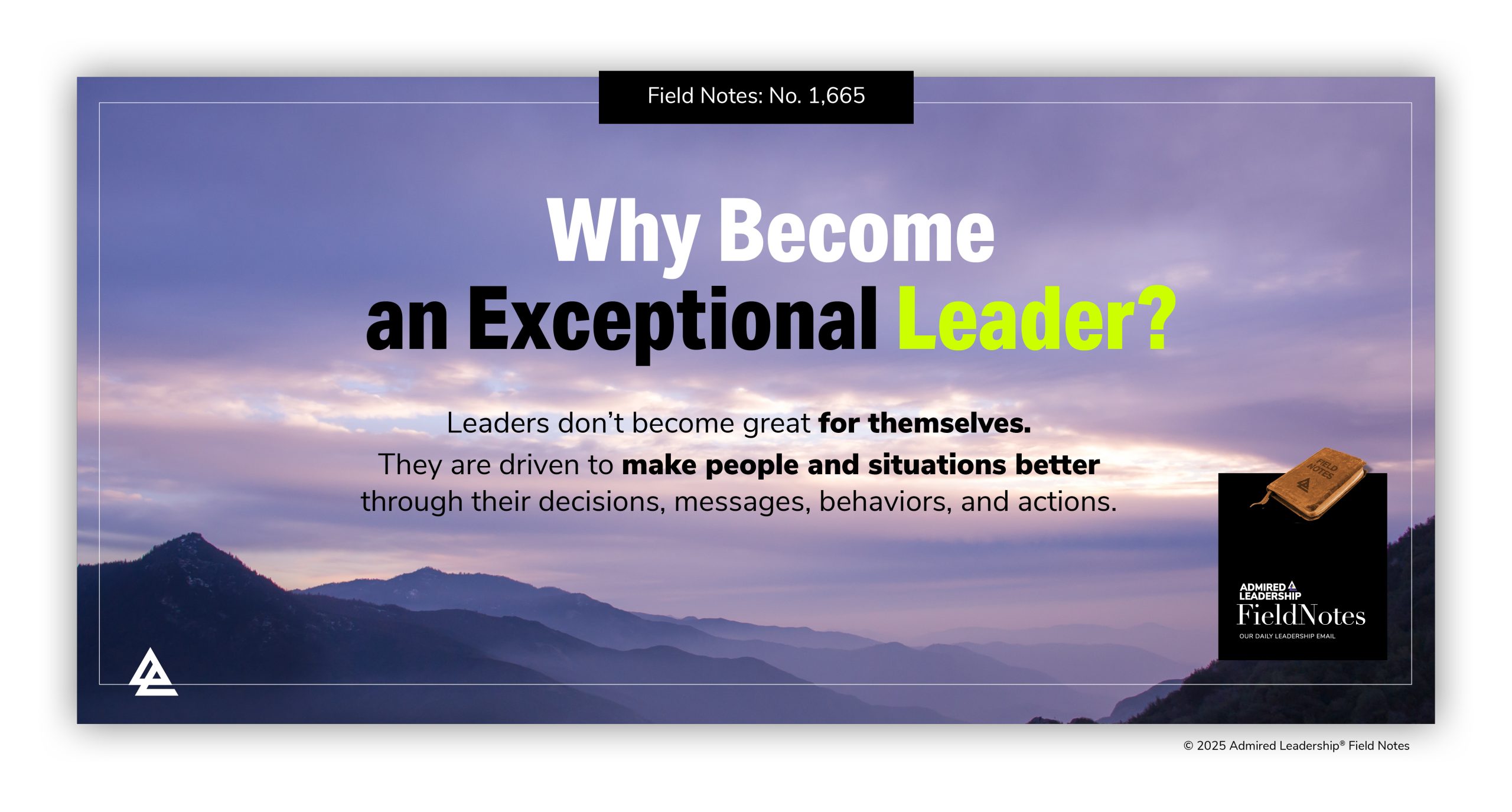 Why Become an Exceptional Leader