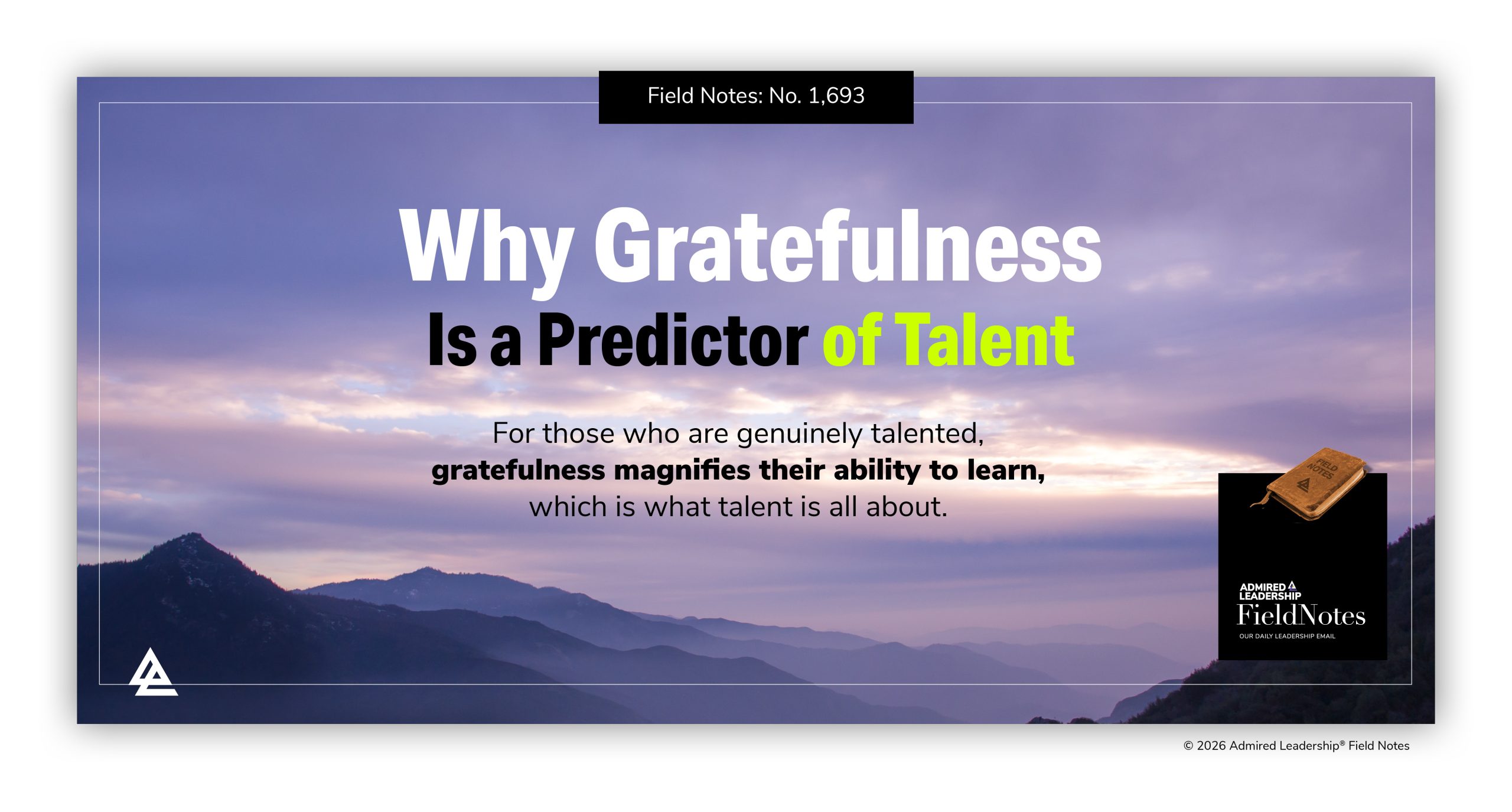 Why Gratefulness Is a Predictor of Talent