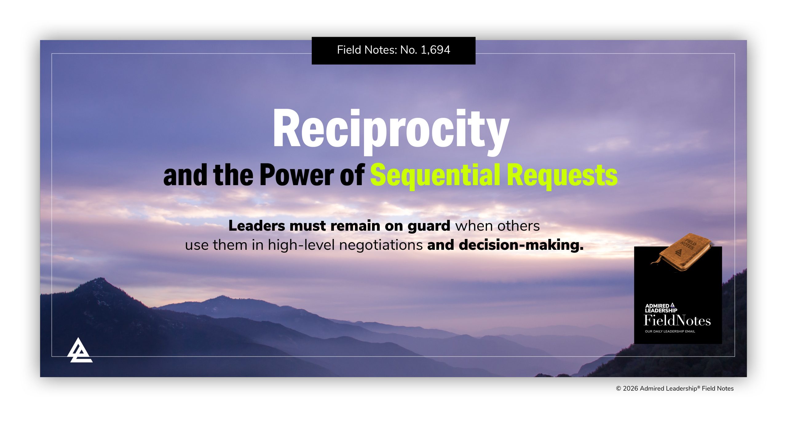 Reciprocity and the Power of Sequential Requests