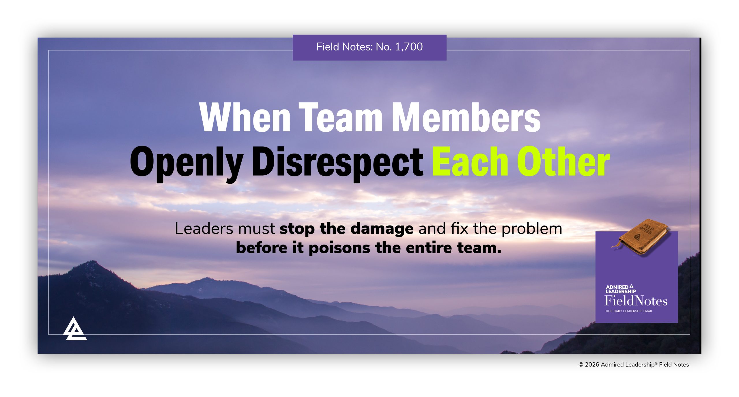 When Team Members Openly Disrespect Each Other