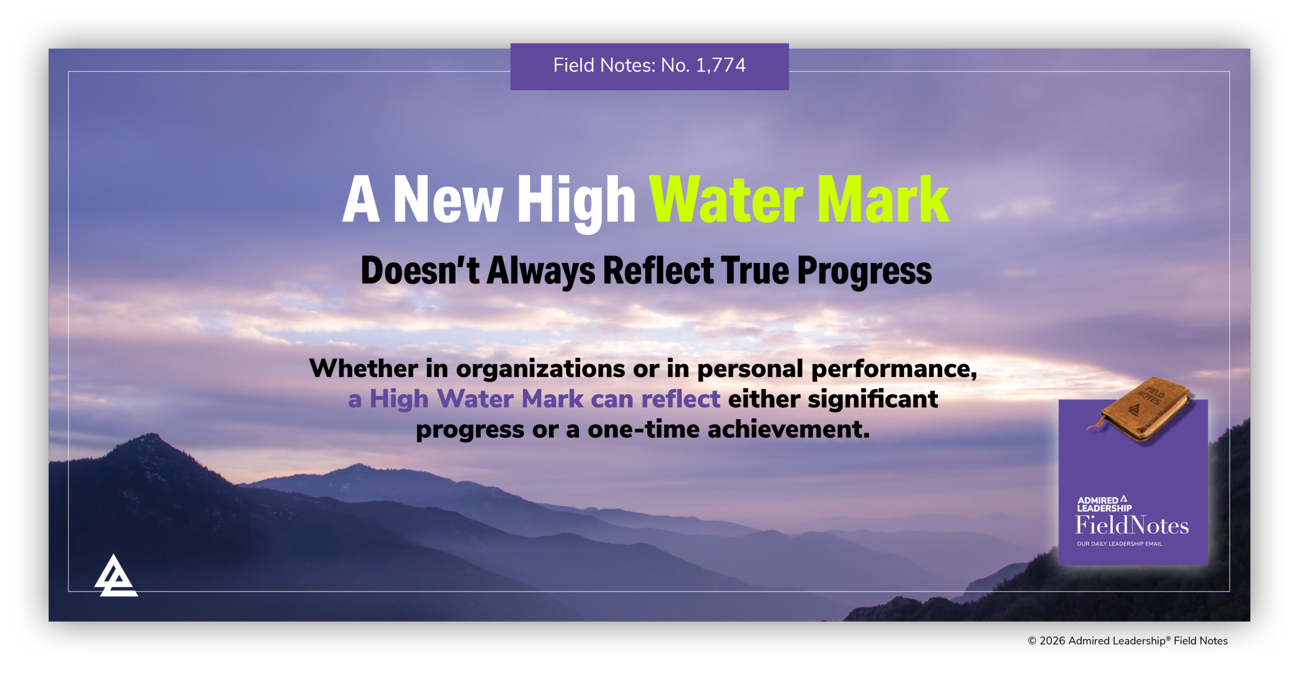 A New High Water Mark Doesn’t Always Reflect True Progress