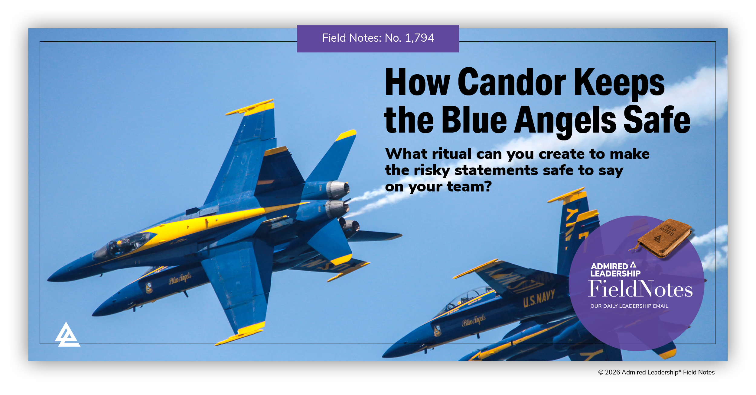 How Candor Keeps the Blue Angels Safe