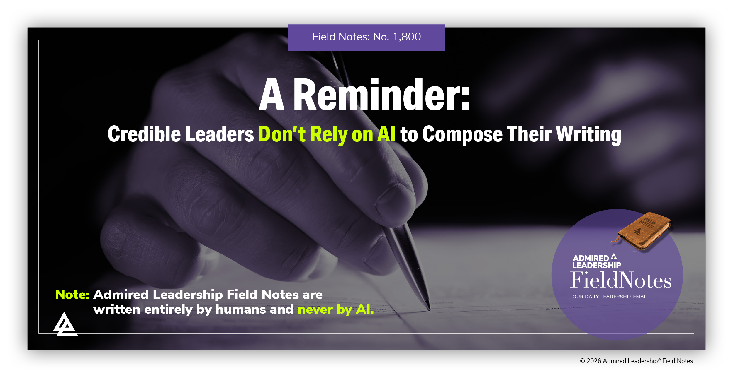 A Reminder: Credible Leaders Don’t Rely on AI to Compose Their Writing