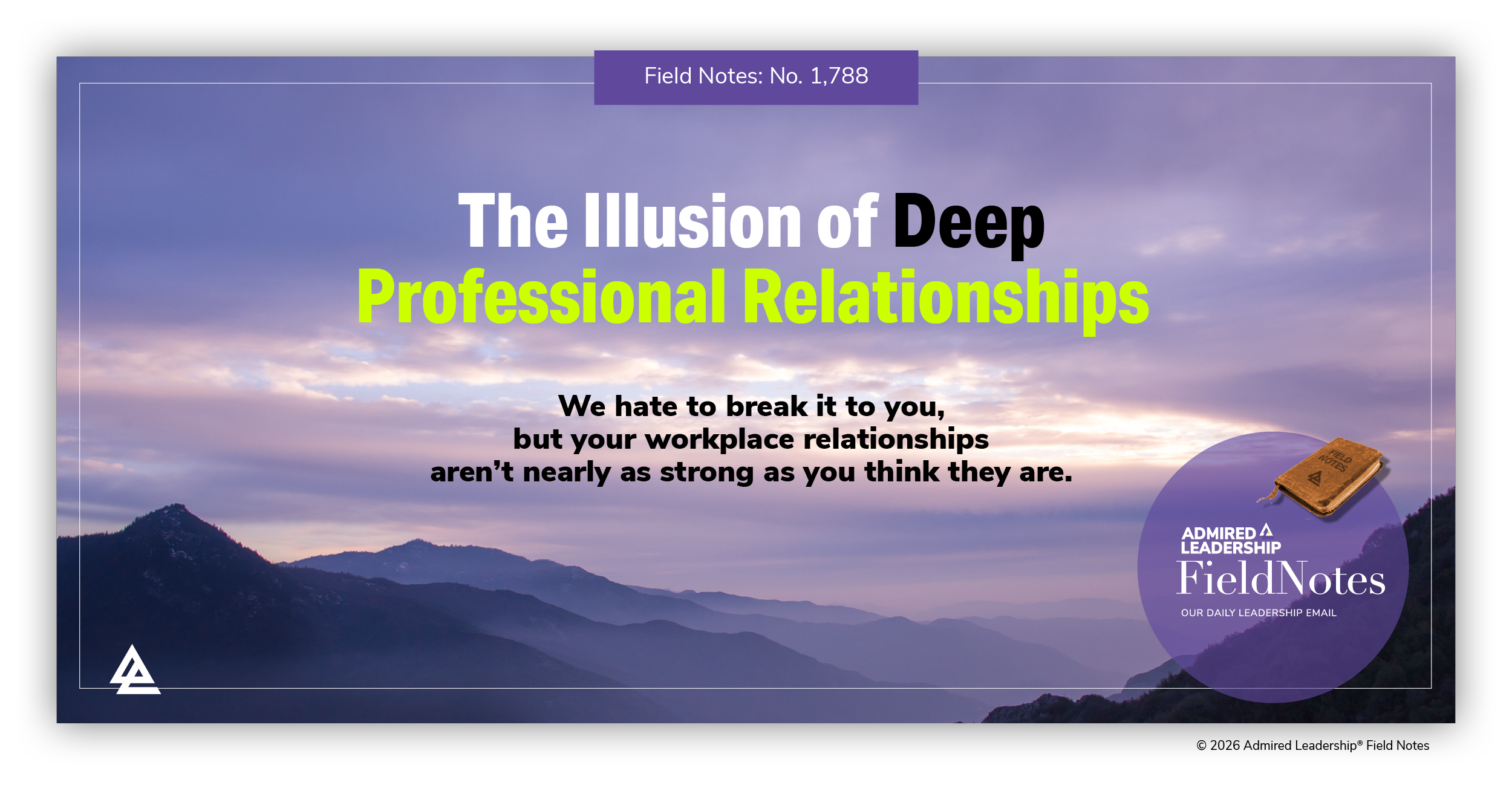 The Illusion of Deep Professional Relationships