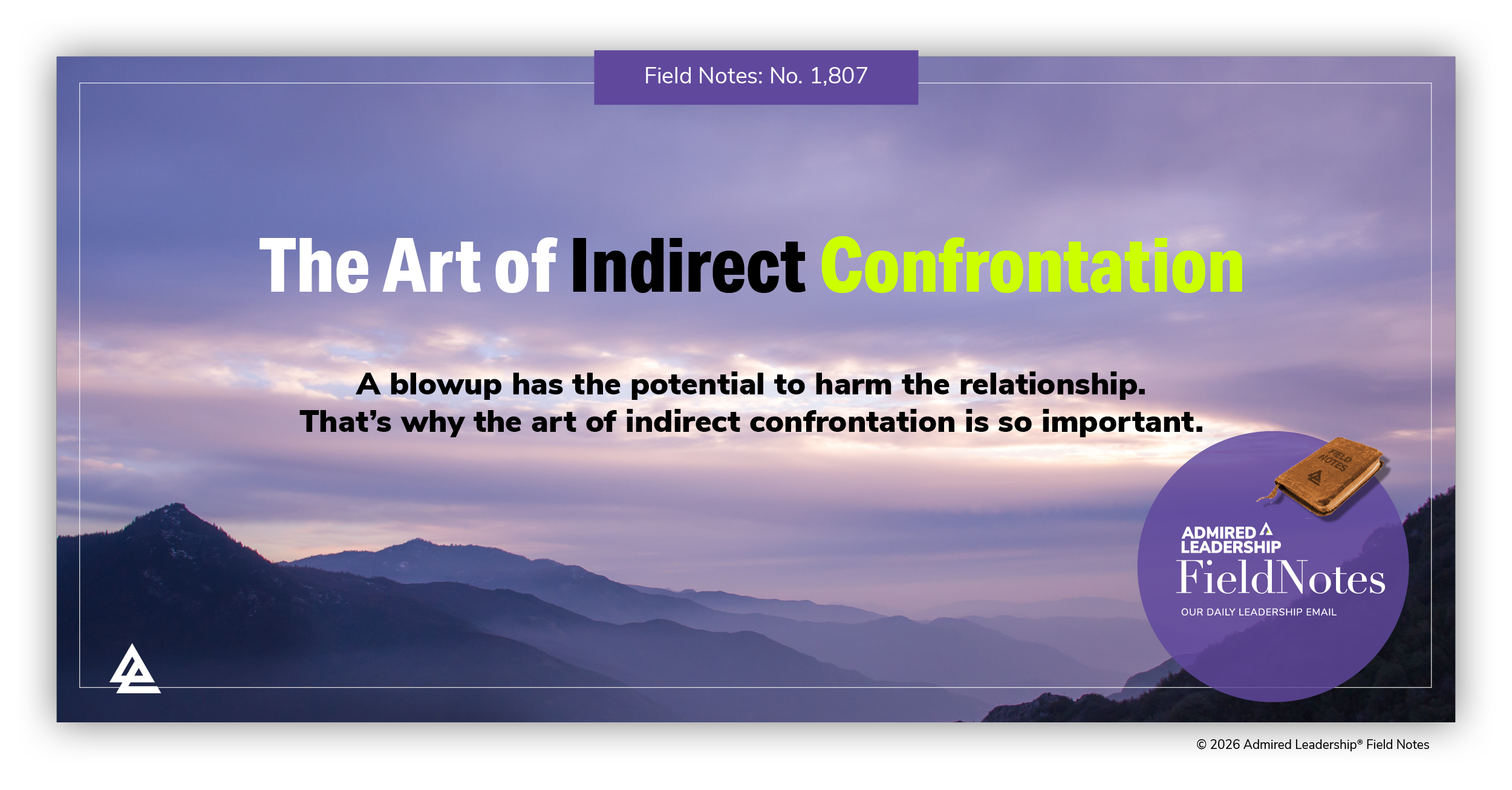 The Art of Indirect Confrontation