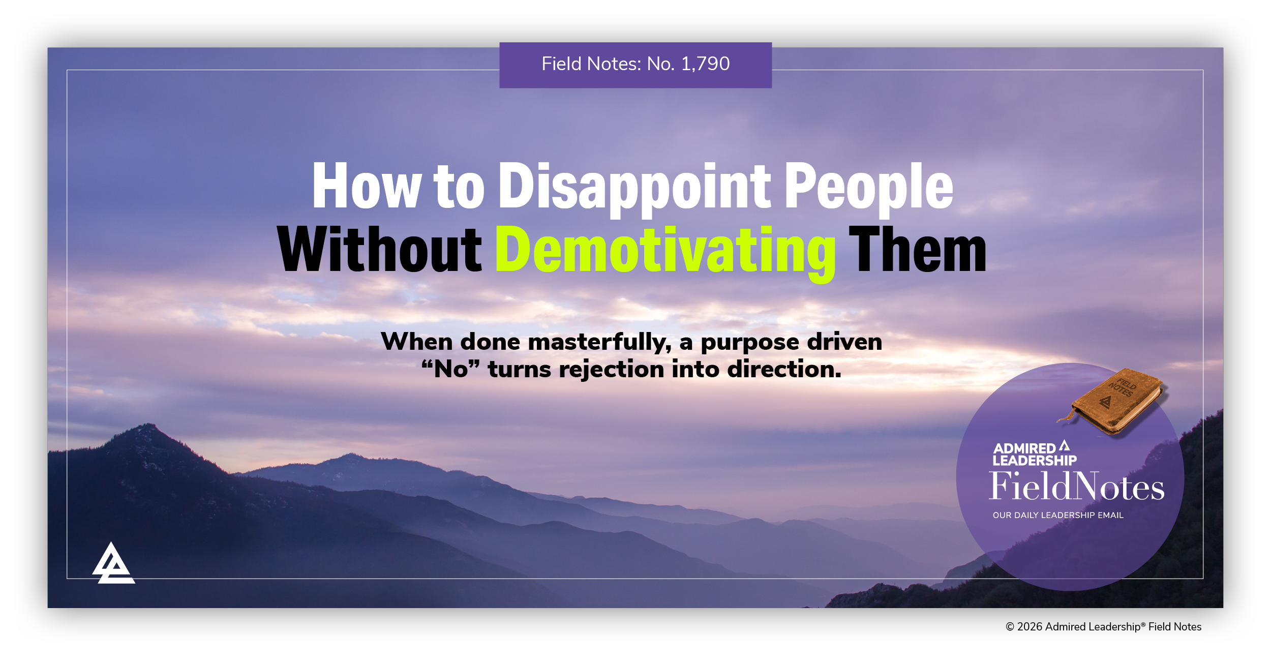 How to Disappoint People Without Demotivating Them