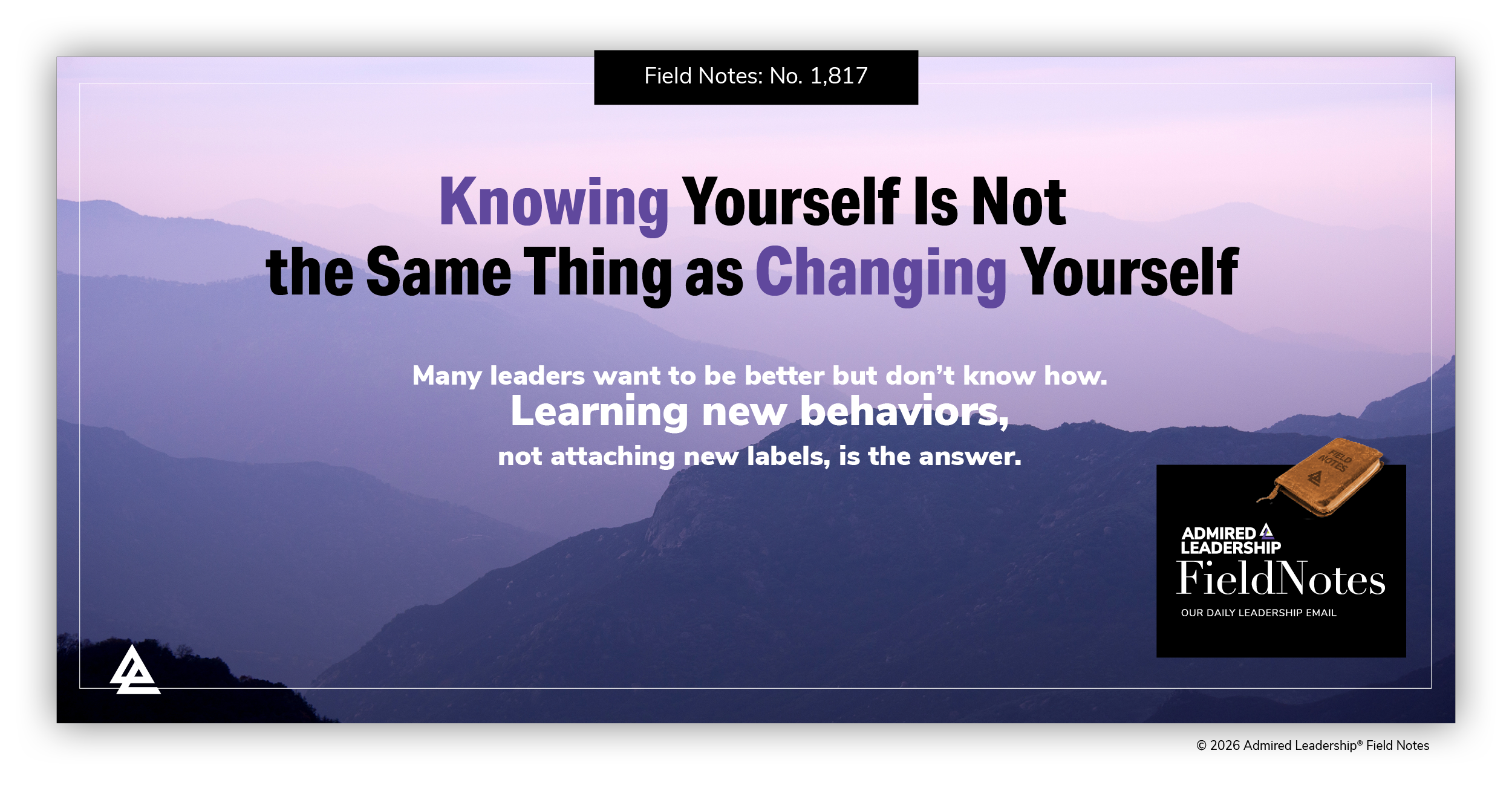 Knowing Yourself is Not the Same Thing as Changing Yourself