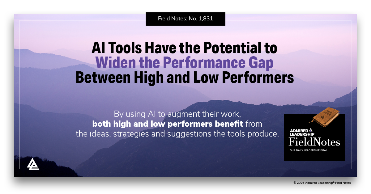 AI Tools Have the Potential to Widen the Performance Gap Between High and Low Performers