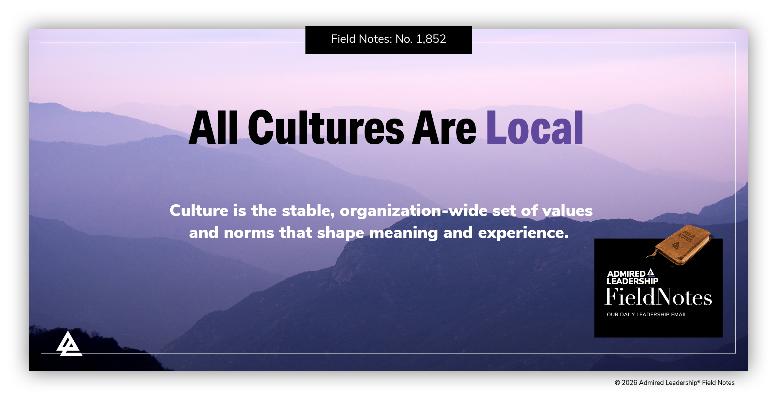 All Cultures Are Local